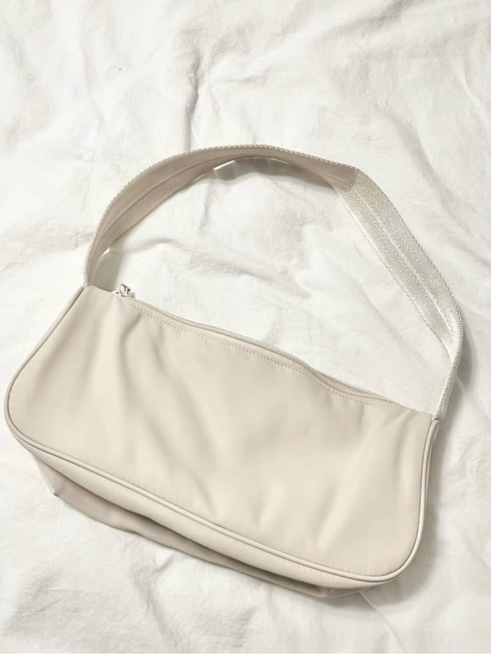Aritzia Sunday Best Cream Nylon Bag